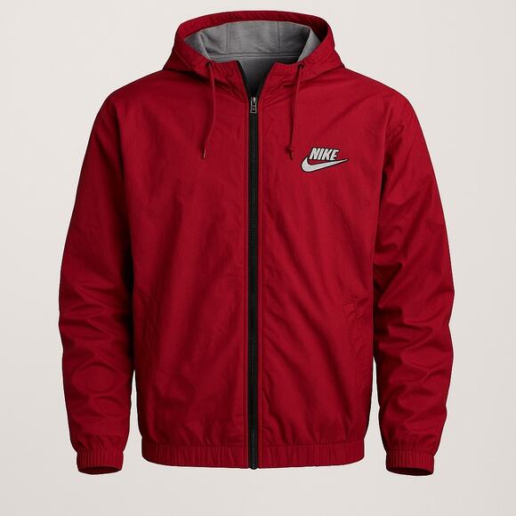 Nike Other - Vintage Nike Windbreaker Coat – Size XL – Red/Gray